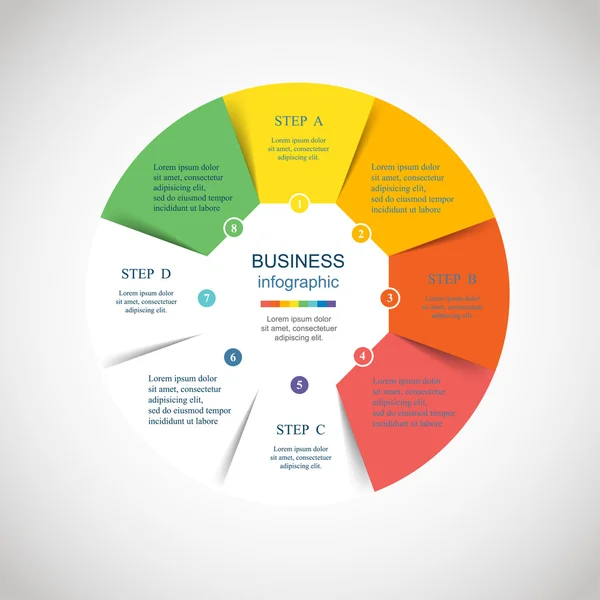 Vektör daire Infographic — Stok Vektör