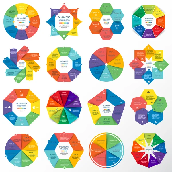 Coleção de Modelos Infográficos para Negócios — Vetor de Stock