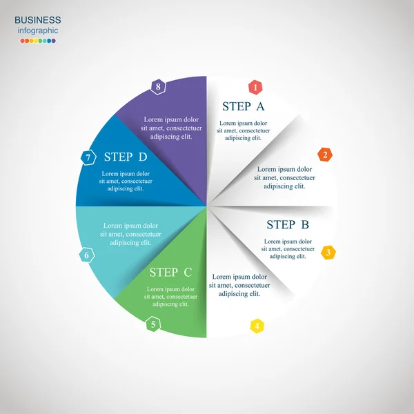 Vector circle infographic — Stock Vector