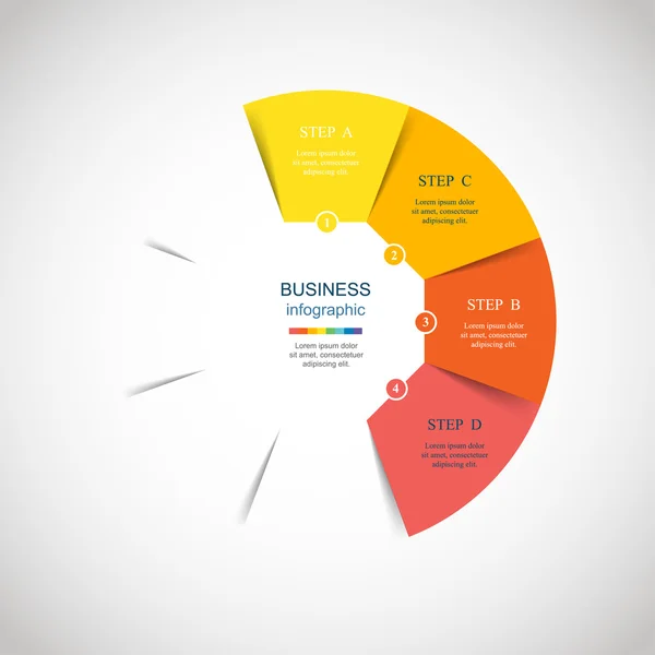 Infográfico do círculo vetorial —  Vetores de Stock