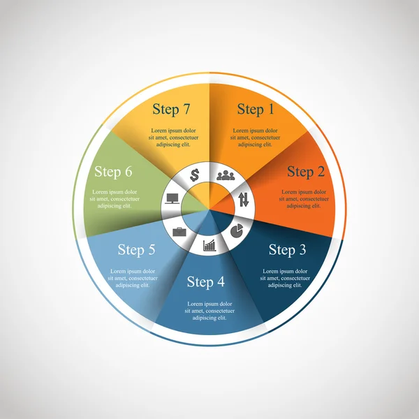 Infographie en cercle vectoriel — Image vectorielle