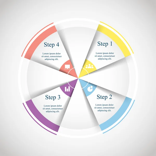 Vector cirkel infographic — Stockvector