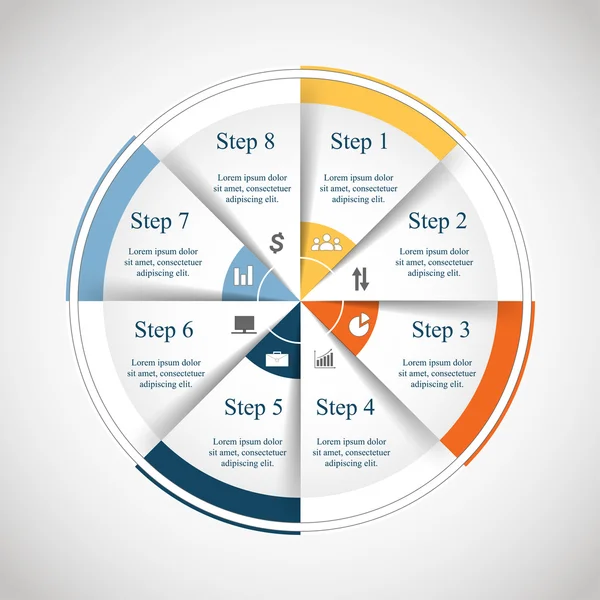 Vector cirkel infographic — Stockvector