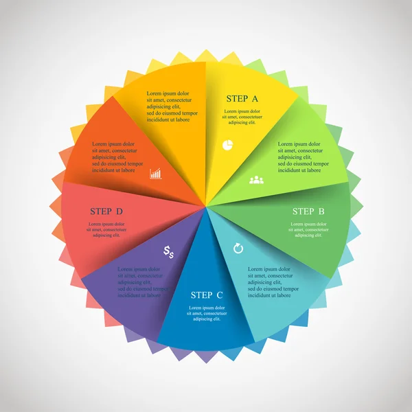 Infografic cerc vectorial — Vector de stoc