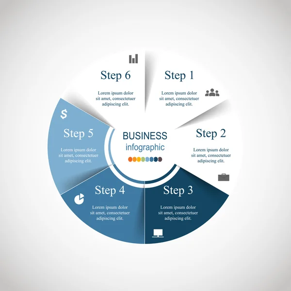 Infographie en cercle vectoriel — Image vectorielle