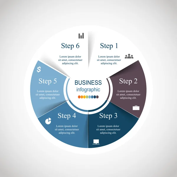 Infographie en cercle vectoriel — Image vectorielle