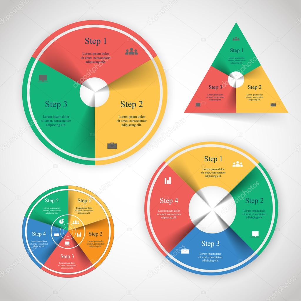 Collection of infographic templates for business