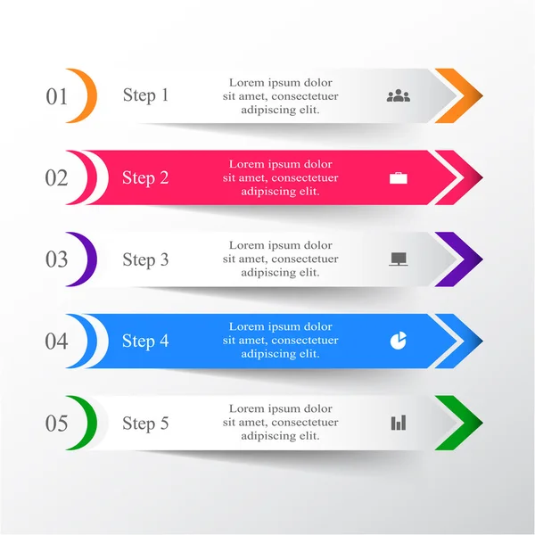 vektör satırları okları Infographic. 