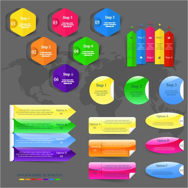 Collection de modèles d'infographie pour les entreprises — Image vectorielle