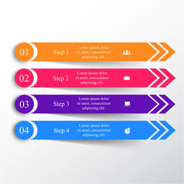 vektör satırları okları Infographic. 