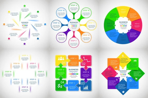 Ensemble d'infographies vectorielles — Image vectorielle