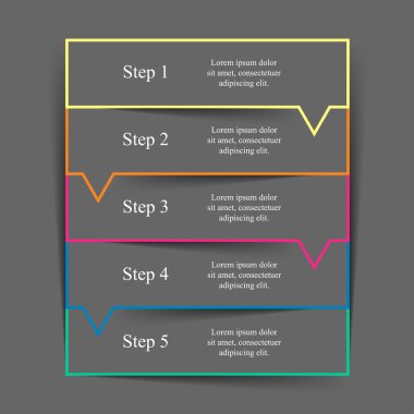 vektör satırları okları Infographic. 