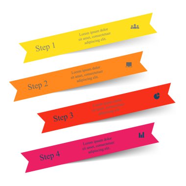 vektör satırları okları Infographic. 