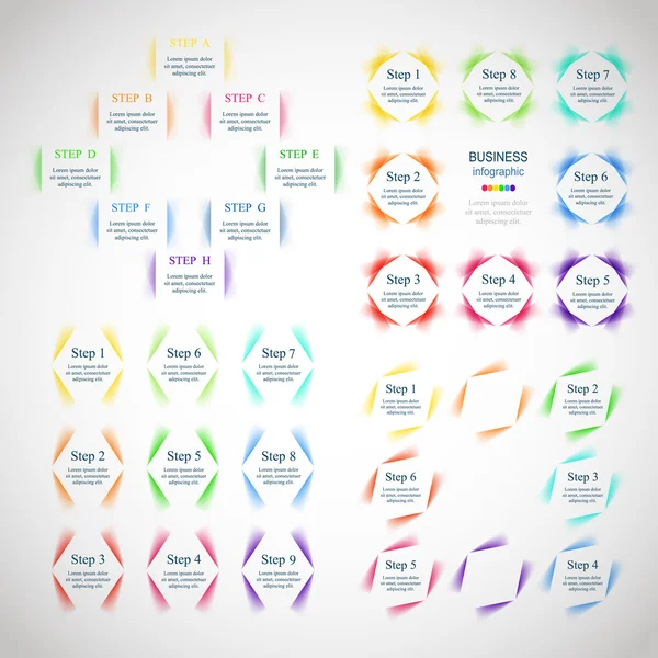 Conjunto de infografías vectoriales . — Archivo Imágenes Vectoriales