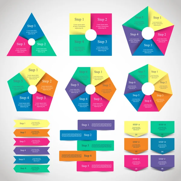 Conjunto de infográficos vetoriais . —  Vetores de Stock