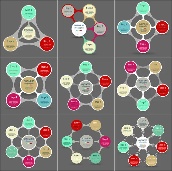 Infographic şablonları iş topluluğu