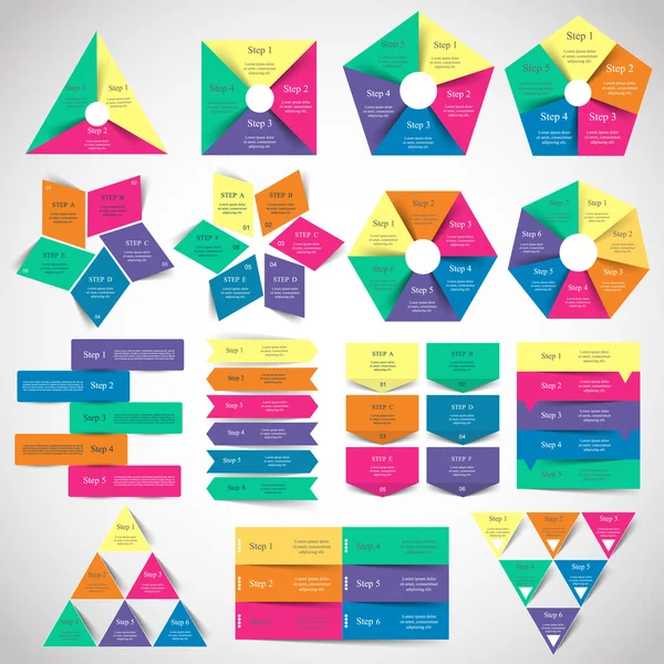 Coleção de Modelos Infográficos para Negócios — Vetor de Stock