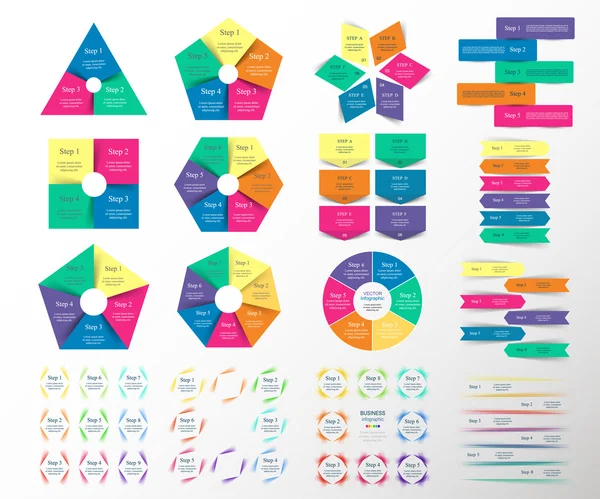 비즈니스 infographic 템플릿의 컬렉션 — 스톡 벡터