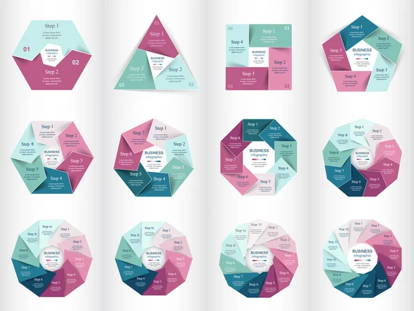 Verzameling van infographic sjablonen voor zakelijke — Stockvector