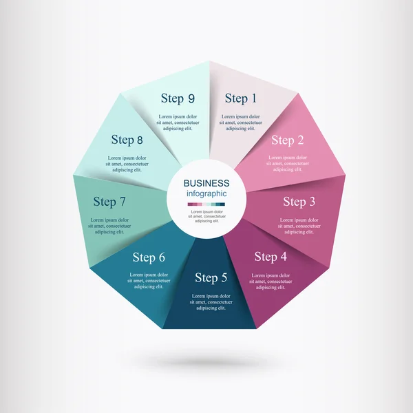 Modelo de infográfico vetorial — Vetor de Stock