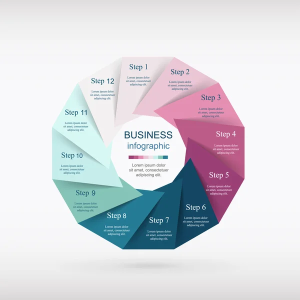 Modelo de infográfico vetorial — Vetor de Stock