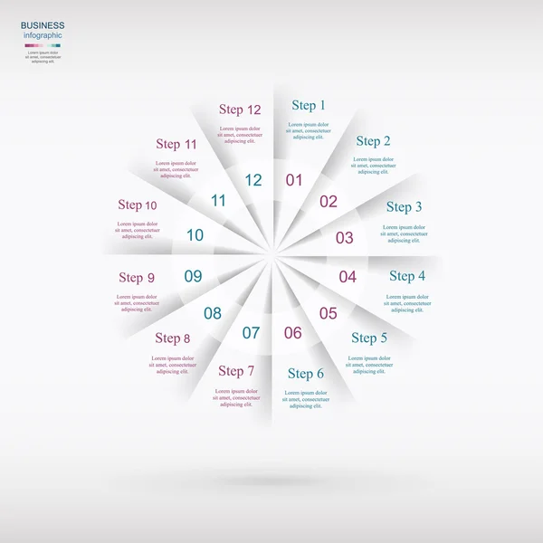 Modelo de infográfico vetorial — Vetor de Stock