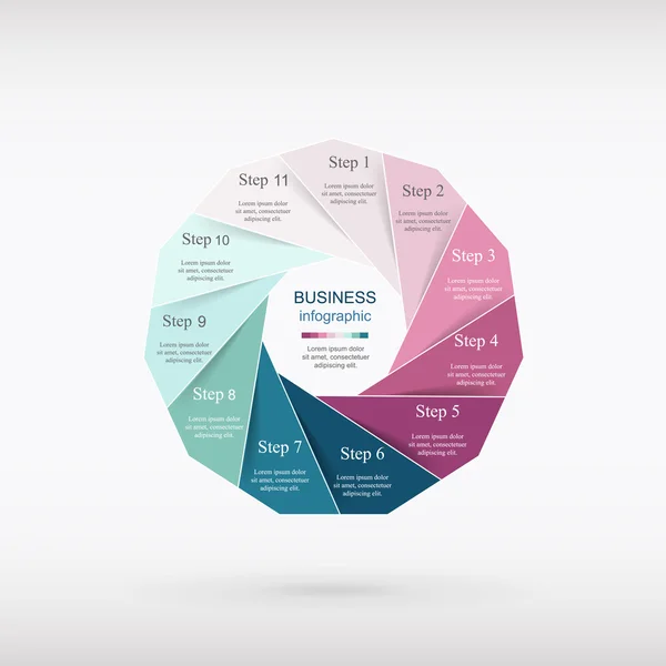 Modelo de infográfico vetorial — Vetor de Stock