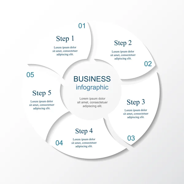 Modelo de infográfico vetorial — Vetor de Stock