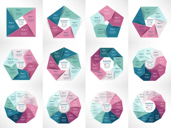 Coleção de Modelos Infográficos para Negócios —  Vetores de Stock