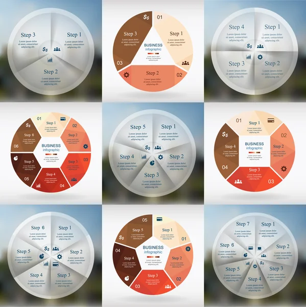 Коллекция инфографических шаблонов для бизнеса — стоковый вектор