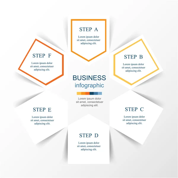 Modèle d'infographie vectorielle — Image vectorielle