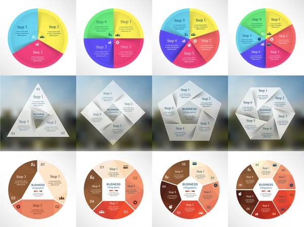 Sammlung von Infografik-Vorlagen für Unternehmen — Stockvektor