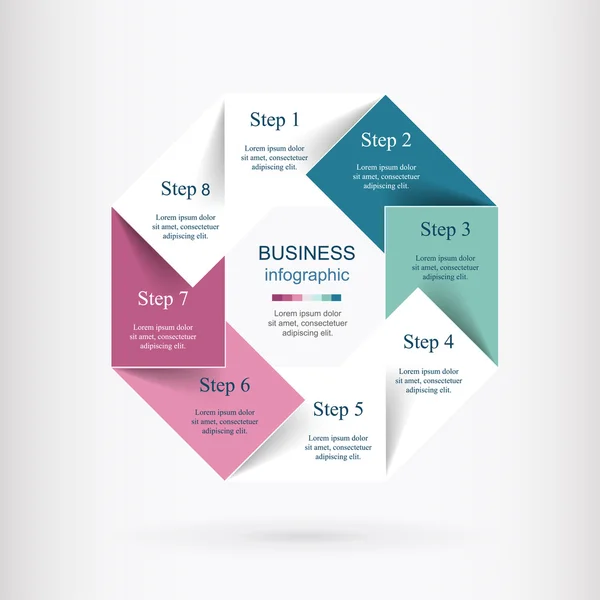 Modelo de infográfico vetorial —  Vetores de Stock