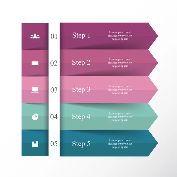 Linee vettoriali frecce infografiche . — Vettoriale Stock