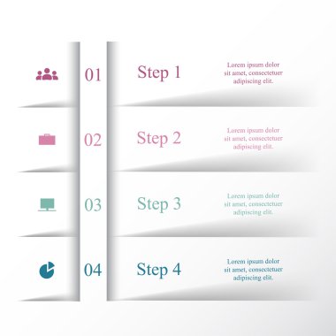 Vektör satırları Infographic. 
