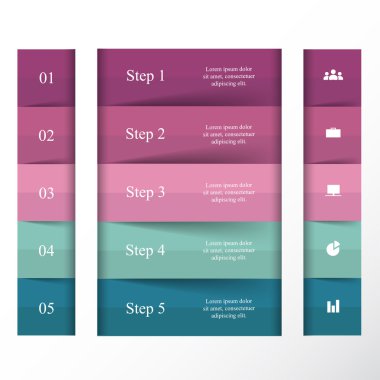 Vektör satırları Infographic. 