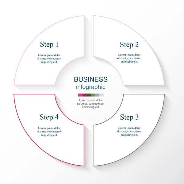 Gráfico lineal con 4 opciones — Vector de stock