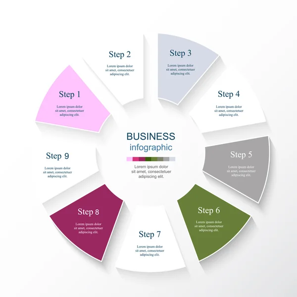 Modelo de infográfico vetorial — Vetor de Stock