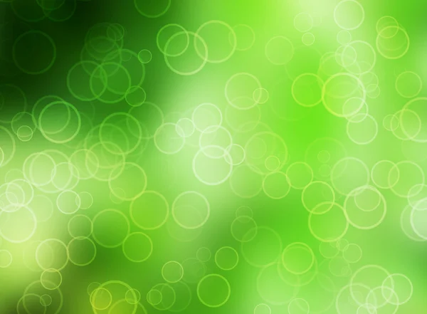 Fondo verde con luces bokeh desenfocadas — Foto de Stock