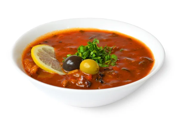 Limon ve zeytin çorbası