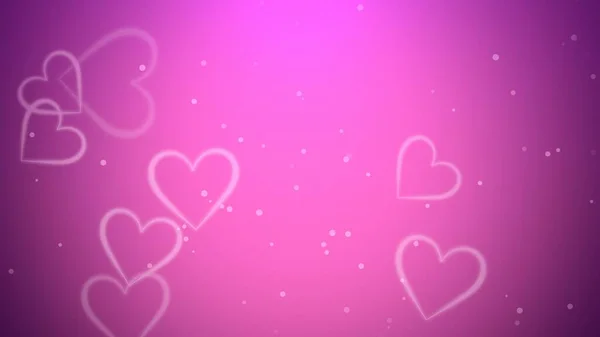 Romantic hearts on pink shiny background. Happy valentines day holidays greeting. Luxury and elegant style 3D illustration