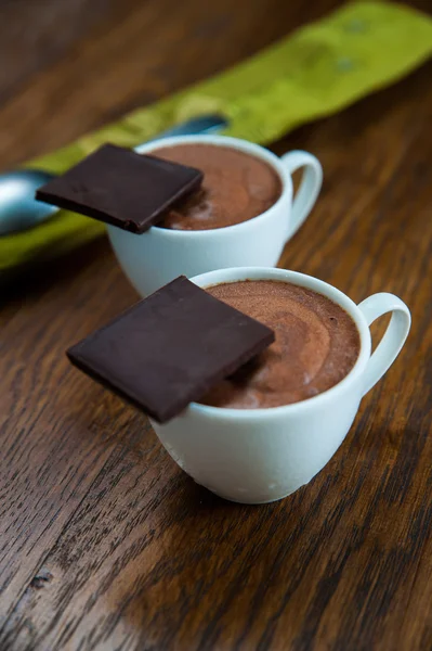 Mousse de chocolate deserto — Fotografia de Stock