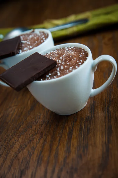 Mousse de chocolate deserto — Fotografia de Stock