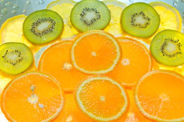 Meyve su kabarcıkları ile arka plan