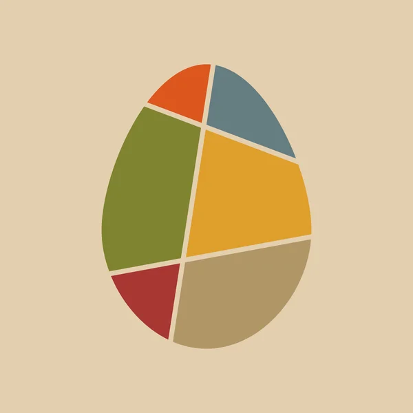 Geometrik Paskalya yumurtası. Renkli Paskalya yortusu yumurta şekiller.