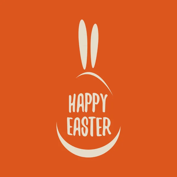 Mutlu paskalyalar. Tavşan kulaklı turuncu zemin üzerine yumurta.