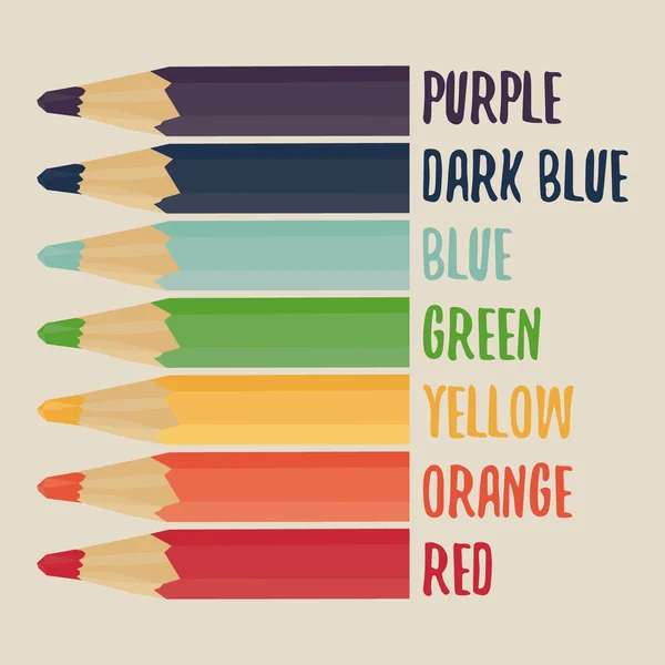 Set crayons de couleur. — Image vectorielle