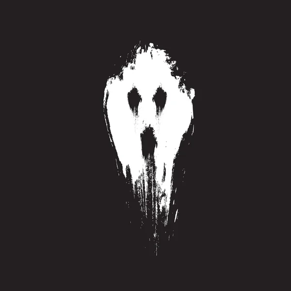 Korkunç hayalet yüz. Vektör çizim.