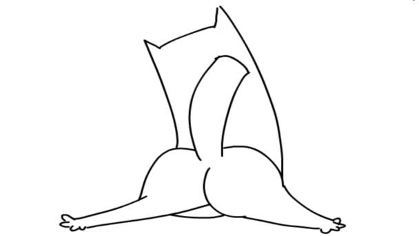 Kedi Twerking. Ganimet dans. Elle çizilmiş animasyon.