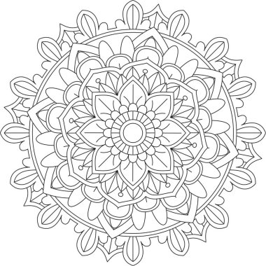 Dairesel Desen Mandala Zentangle Henna Mehndi Dövmesi, Dekorasyon Çemberi Vektörü Çiçek Çiçeği Çiçeği Dekoratif Doğu Biçimli Resim Sayfası Resim Süslemesi